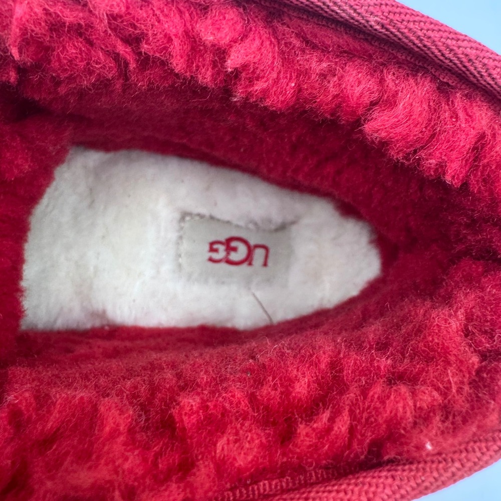 UGG NEUMEL CHUKKABOOTS Womens Size 6 Red Suede Shearling Lined Lace Up 1017320K - Picture 3 of 12
